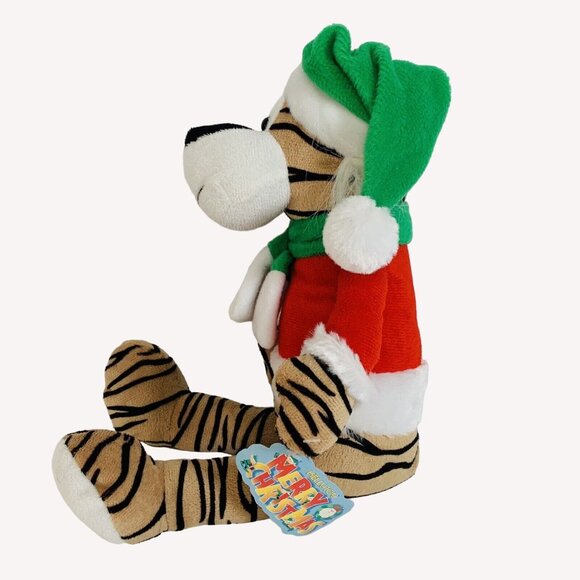 KellyToy Christmas Holiday Tiger Plush Festive Stuffed Animal Holiday Decor Gift - Picture 6 of 14